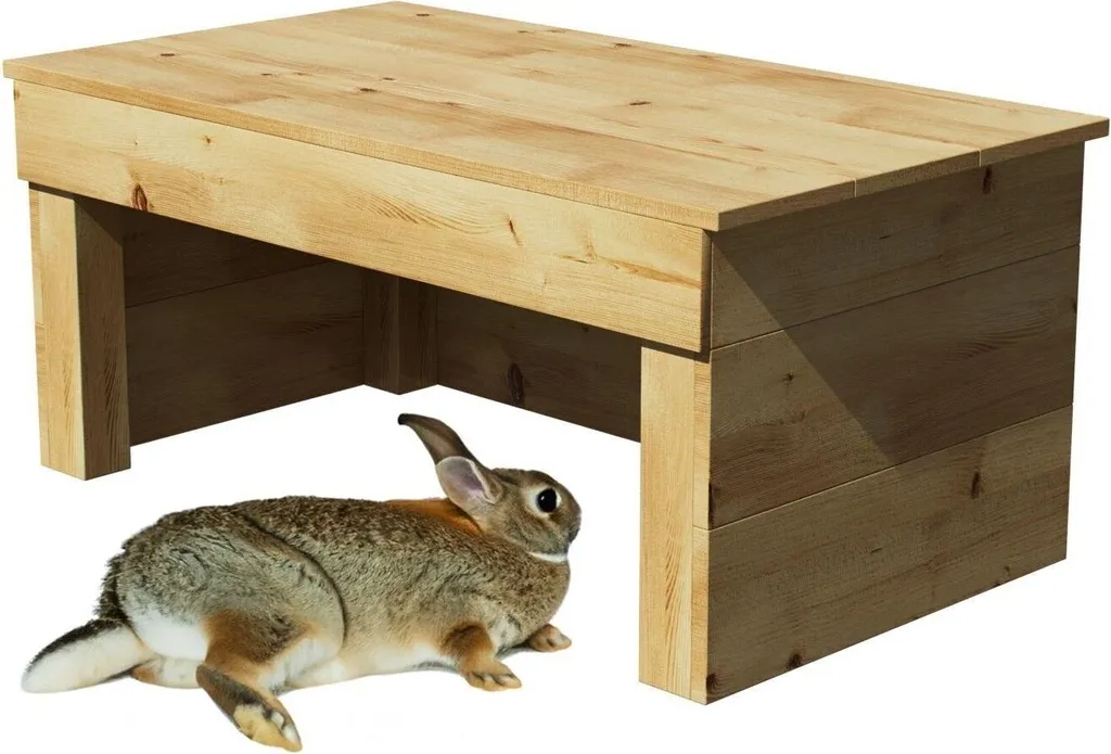 Maison en bois résistante pour lapins et rongeurs Extérieur 10769 XL