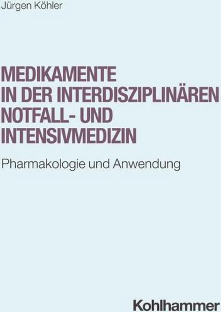 Médicaments en médecine d'urgence et soins intensifs interdisciplinaire