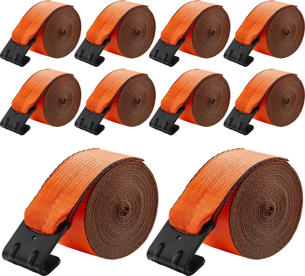 SucceBuy Windengurte LKW-Gurte 10,16x914,4cm mit Haken zum Abschleppen 10er-Set