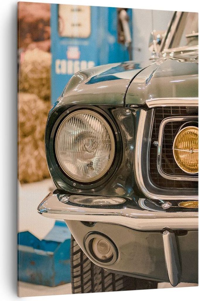 Bild auf Leinwand - Leinwandbild - Einteilig - Abdeckung Ford Mustang - 70x100cm - Wand Bild - Wanddeko - Wandbilder - Leinwanddruck - Wanddekorati...