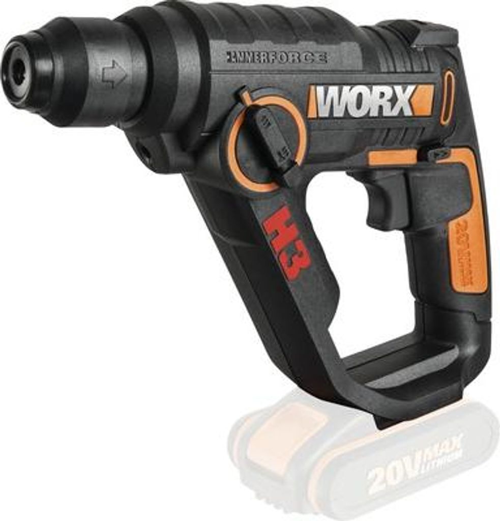 Akku-Bohrhammer WORX 20V H3 1,2 Joule, SDS WX390.9, ohne Produktbild 