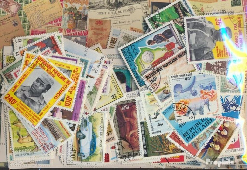 Briefmarken Kongo 500 verschiedene Marken Produktbild 
