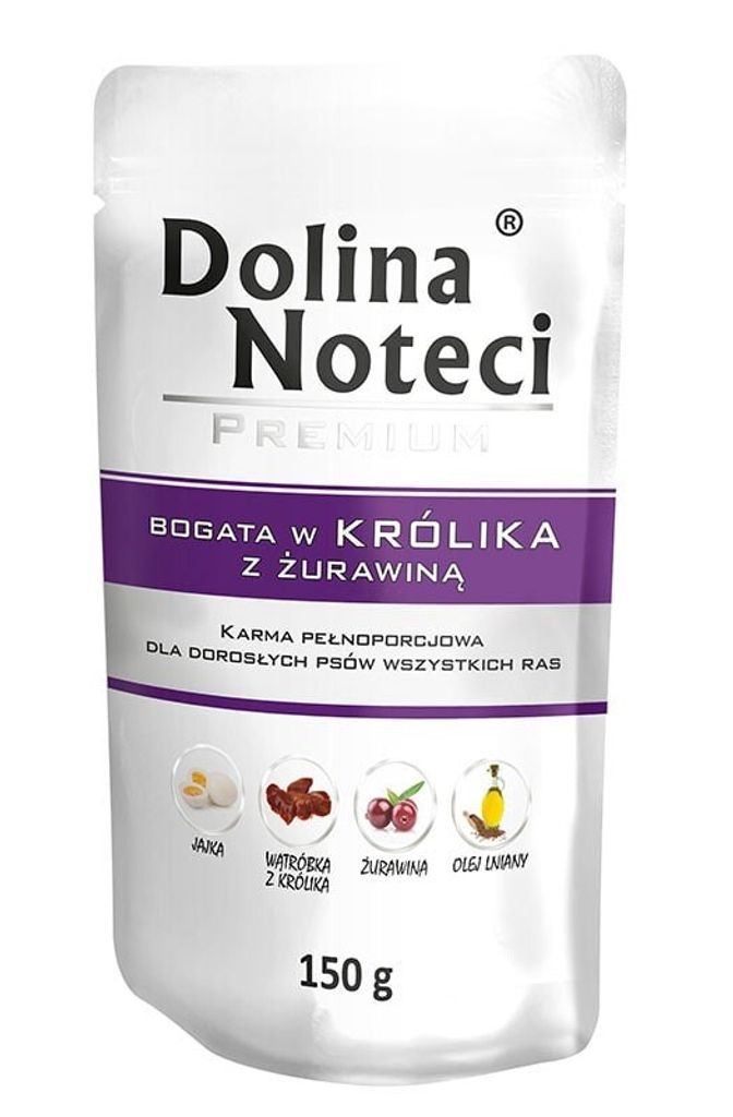 Dolina Noteci Premium karma mokra dla psa z królikiem i żurawiną 150g
