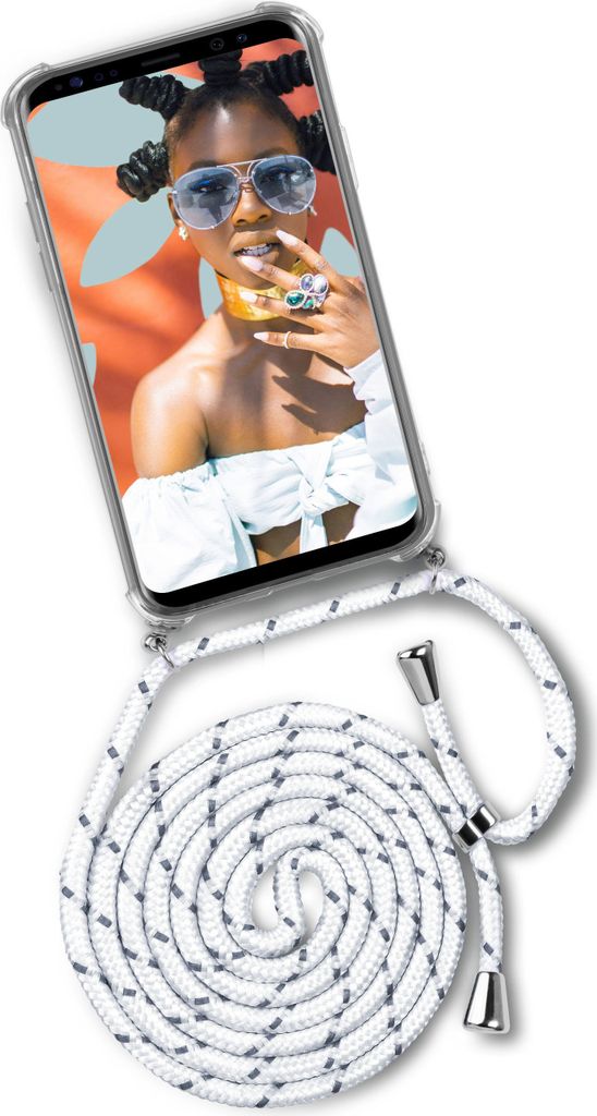 TWIST-Case + TWIST-Cord für Samsung Galaxy S8 Plus, Farbe:Happy Coco (Silber)