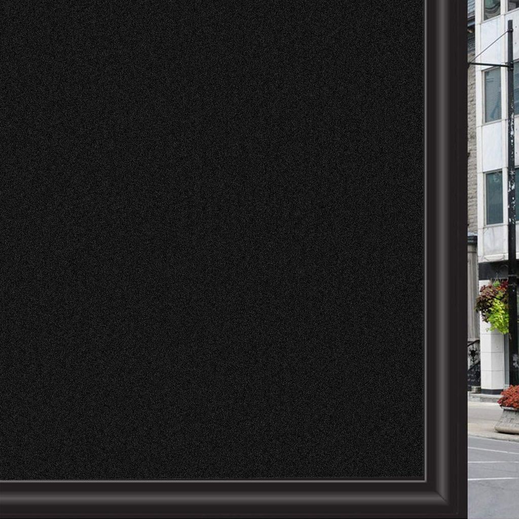 Sichtschutz-Fensterfolie, selbstklebend, UV-Schutz, 75x200 cm, schwarz