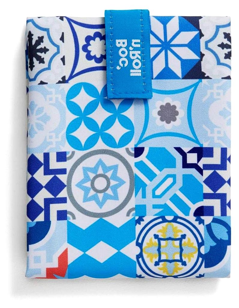 Boc'n'Roll Patchwork | Wiederverwendbarer und ökologischer Sandwichhalter ohne BPA, Blau