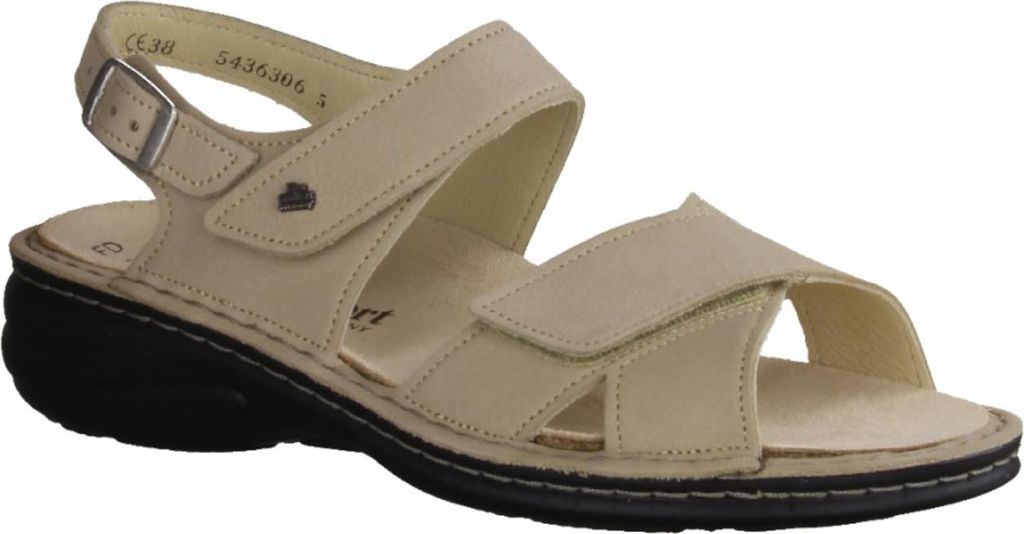 Finn Comfort Linosa bequeme Damensandale, Leder, Beige, Produktbild 