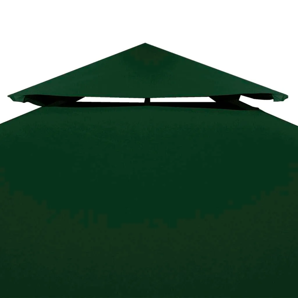 Bâche de toit 3x4 m en polyester 310 g/m² vert pour pavillon de jardin