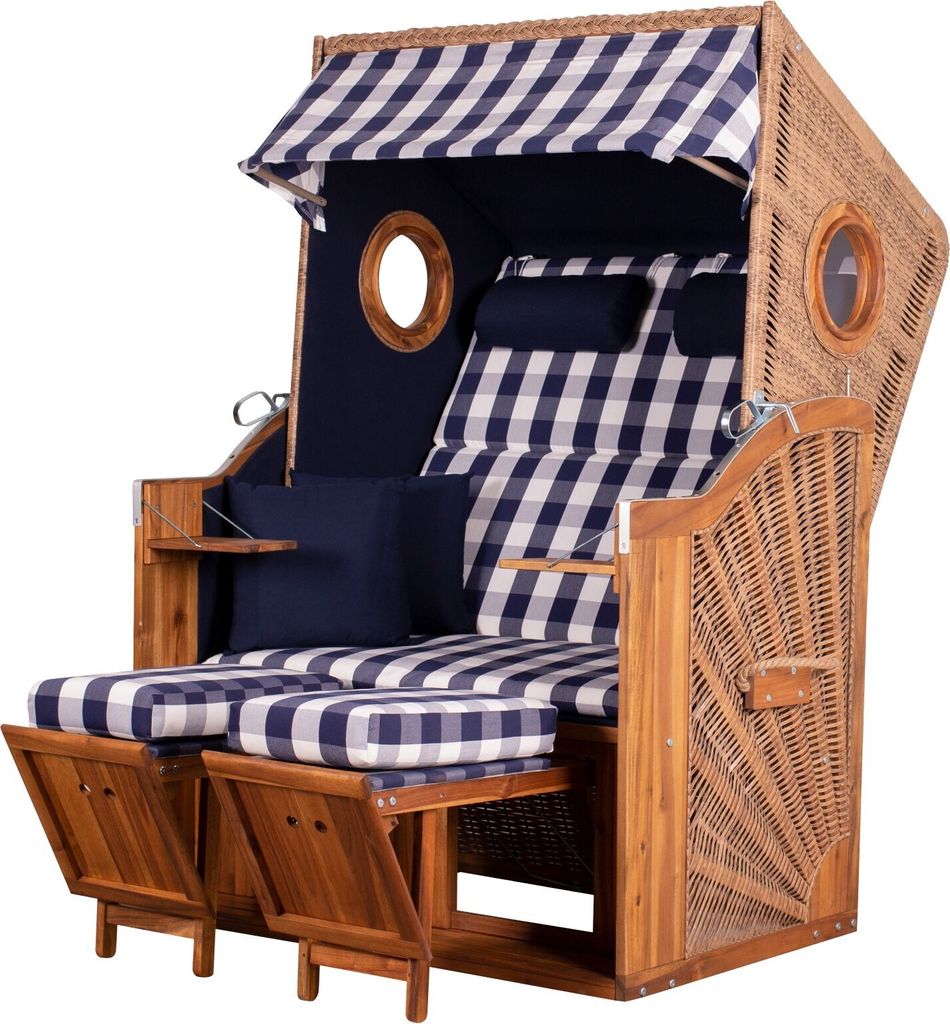 Strandkorb Trend 45 - PE walnut - Dessin 743