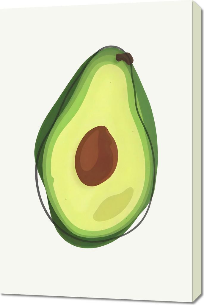 Bild 60x90cm Modern Früchte und Avocado Pop Art Vintage für das Wohnzimmer