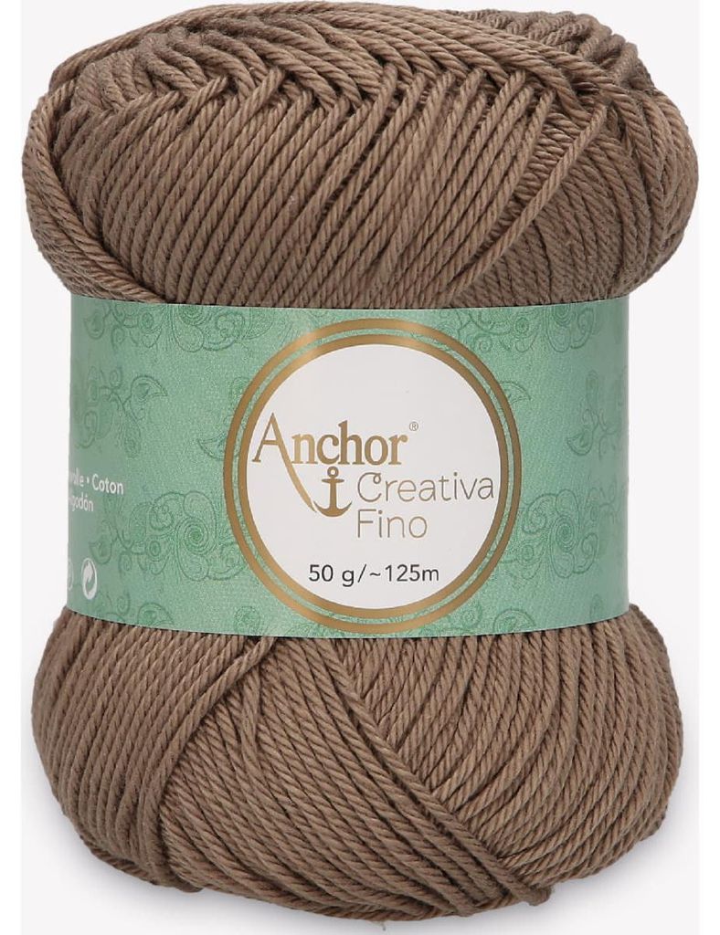 Anchor Creativa Fino – Baumwollgarn 100 % für Häkeln & Stricken (color 00254)