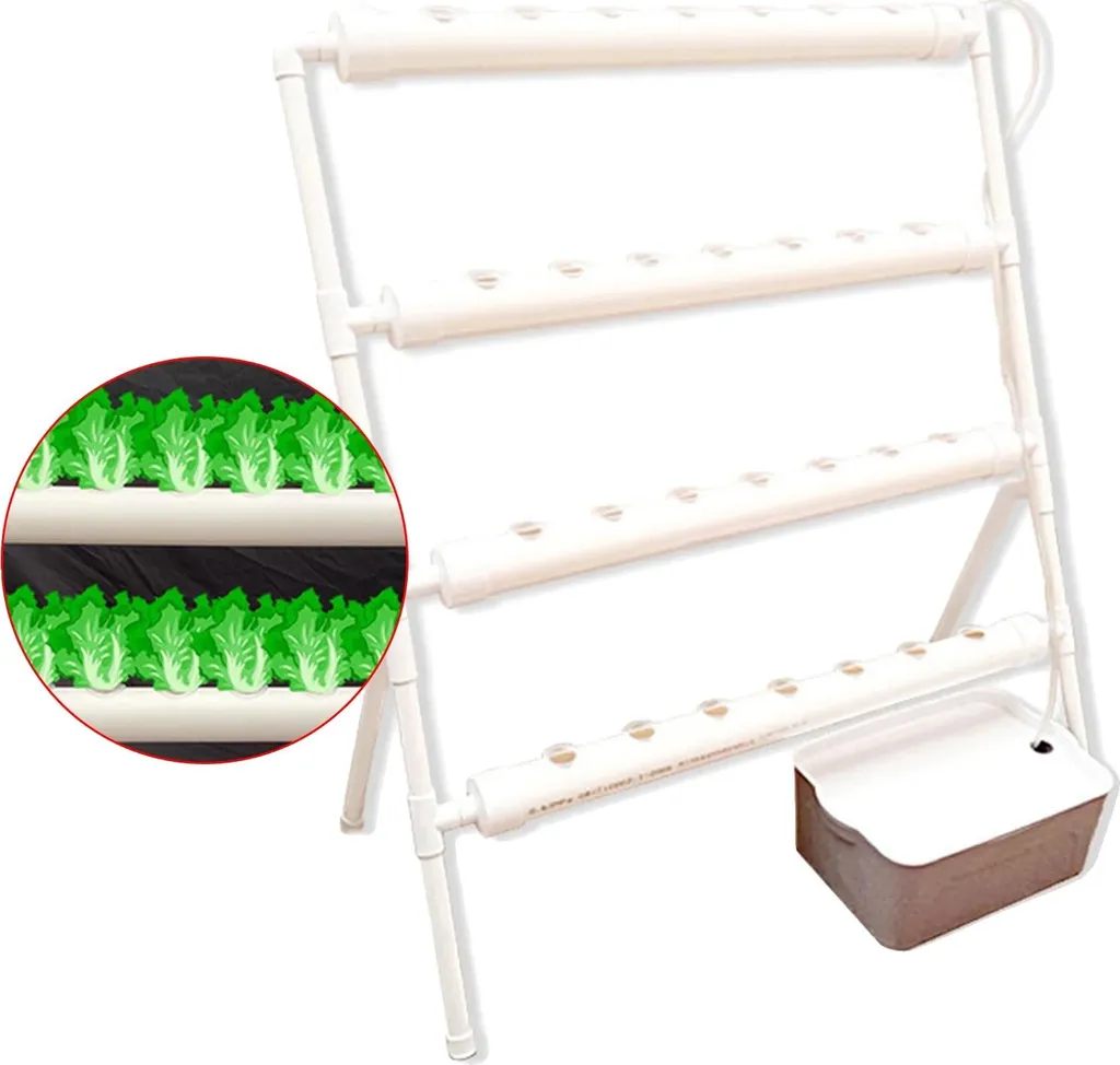 Système de potager hydroponique vertical 36 trous pour intérieur