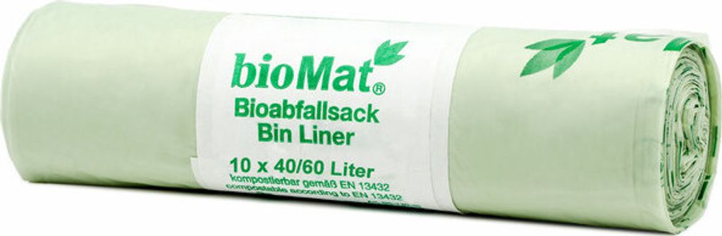 40x BIOMAT kompostierbare Bioabfallbeutel 40-60L 61x80cm