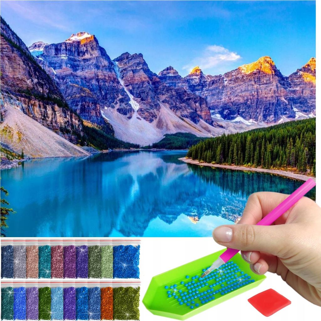 ARTULIO Diamond Painting Set 5D Diamant Painting Bilder 30x40 cm mit Diamond Painting Zubehör für Kinder und Erwachsene - Crystal Art für Home W...