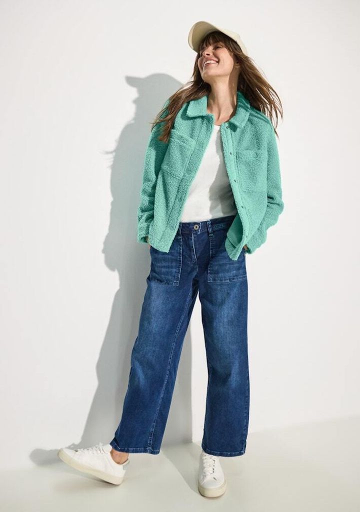 Cecil Damen Teddy-Overshirt Mit Kapuze - Kuscheliges Overshirt Für Lässige Outfits