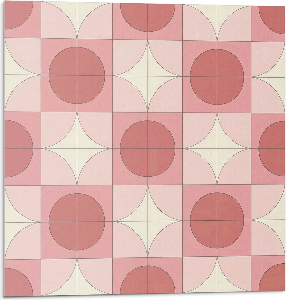 Motivo con cerchi e fiori - Piastrelle autoadesive - Piastrelle in PVC - Piastrelle in vinile - Piastrelle autoadesive 3D - Piastrelle adesive - Piastrelle per cucina e bagno - 20 pezzi 20 x 20 cm