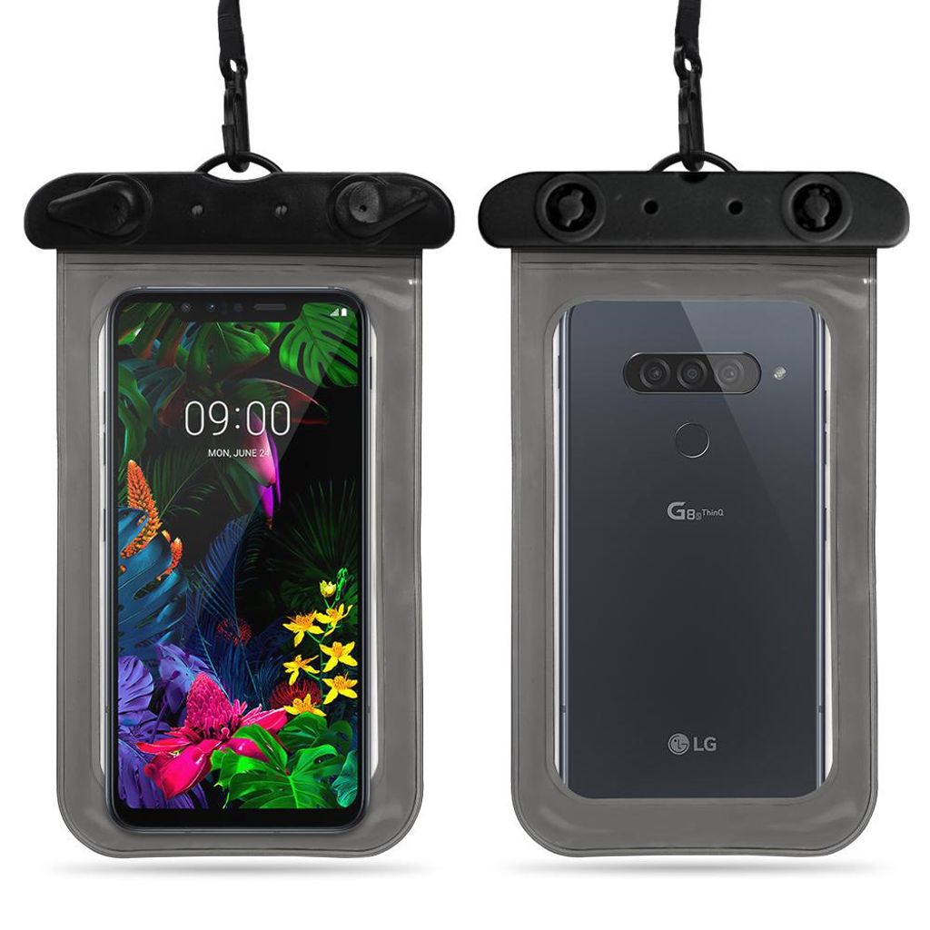 Handy Hülle Wasserdicht für LG G8S ThinQ Wasser Tasche Case Cover WassertascheFarbe:Schwarz
