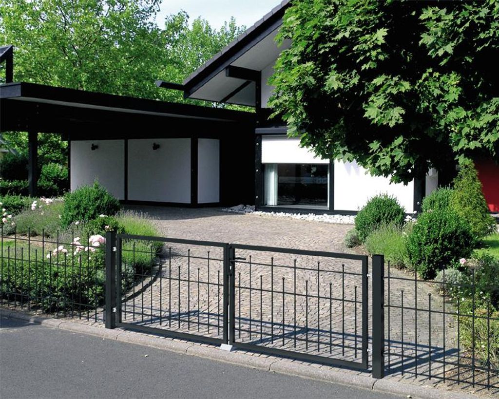 Zaunsystem Madrid Doppeltor-anthrazit metallic-1000 mm