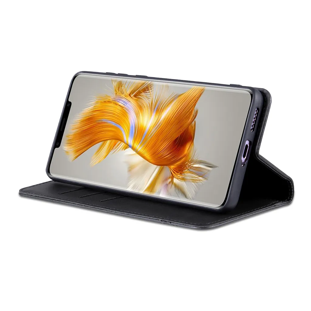 Custodia Libro Huawei Mate 50 Pro Nera con Calamita e Porta Carte - 4