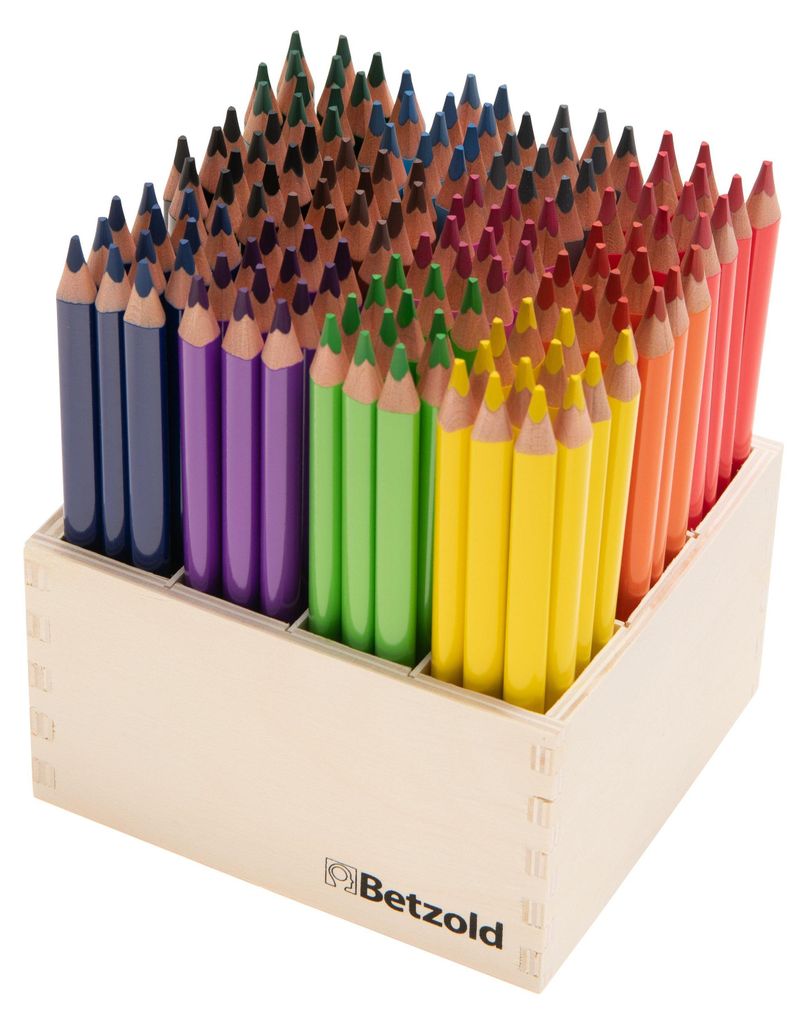 Betzold 144 dicke Dreikantstifte, 17,5 cm lang, Buntstift Produktbild 
