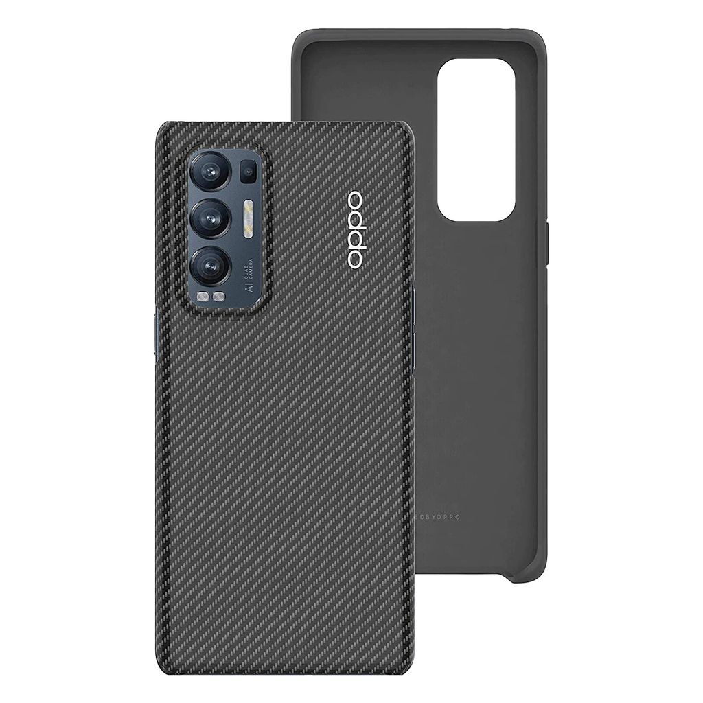 Oppo Aramid Fiber Case für Find X3 Neo, Schutzhülle, Aramidfaser, Schwarz