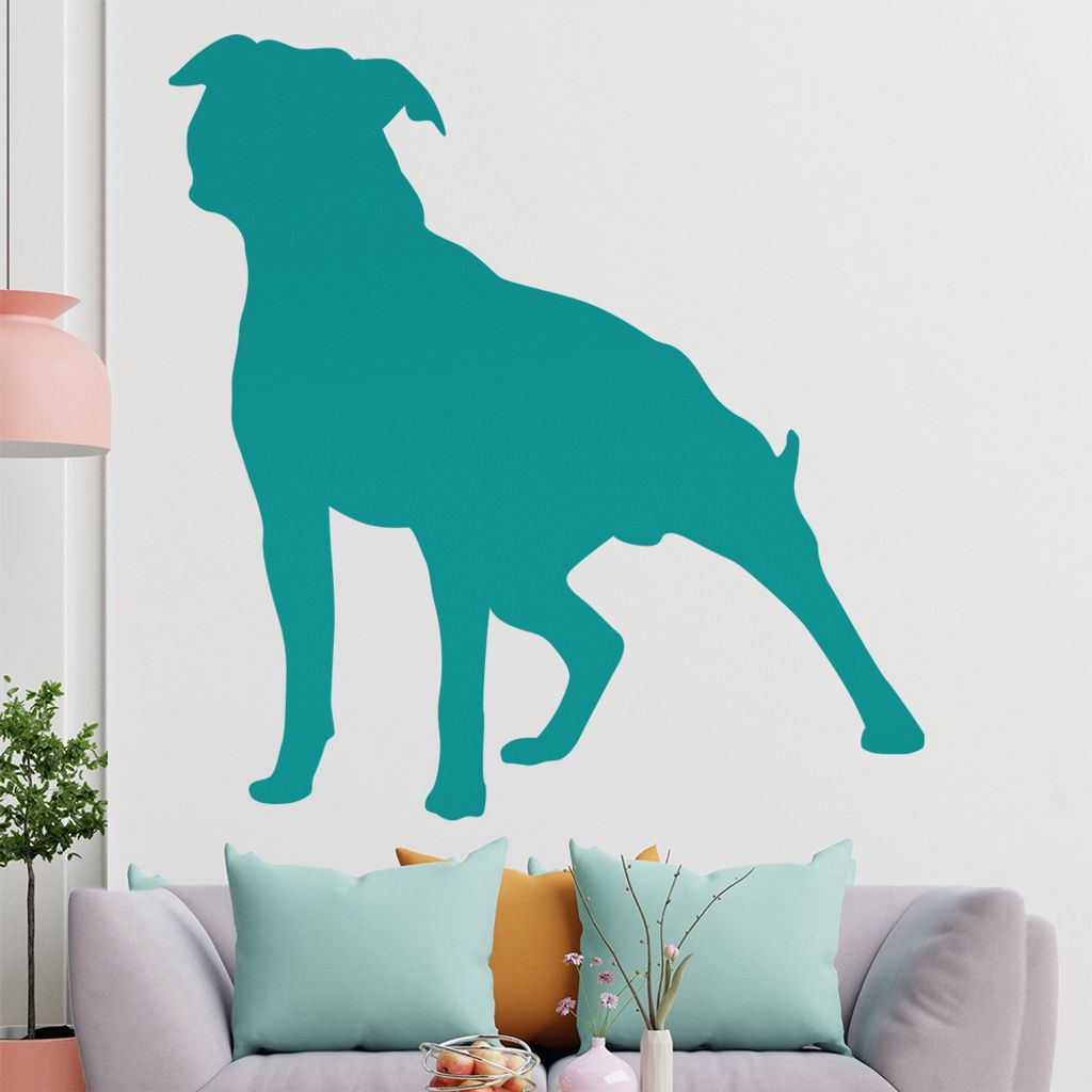 KIWISTAR Stafford Silhouette Wandtattoo in 6 Größen - Wandaufkleber Wall Sticker - Dekoration, Küche, Wohnzimmer, Schlafzimmer, Badezimmer