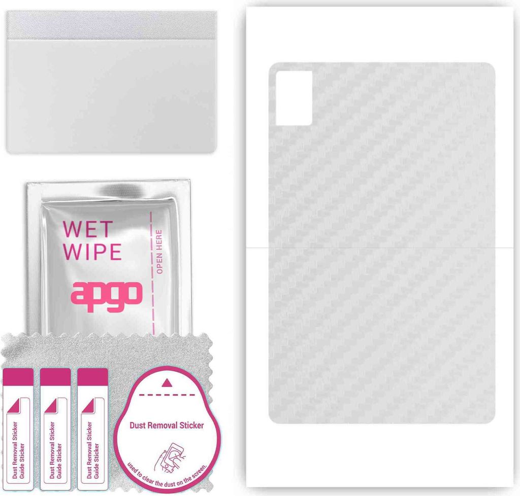 apgo Rückseite Schutzfolie, Skin, kompatibel mit TCL Tab 10 Gen 2, Hinten Displayschutzfolie aus Vinylfolie, kratzfest, einfache Montage - Transpa...
