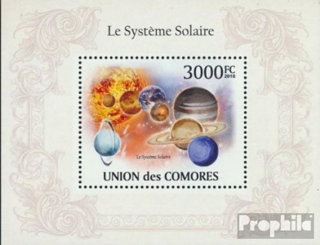 Briefmarken Komoren 2010 Mi Block 561 (kompl. Ausg.) postfrisch Das Sonnensystem