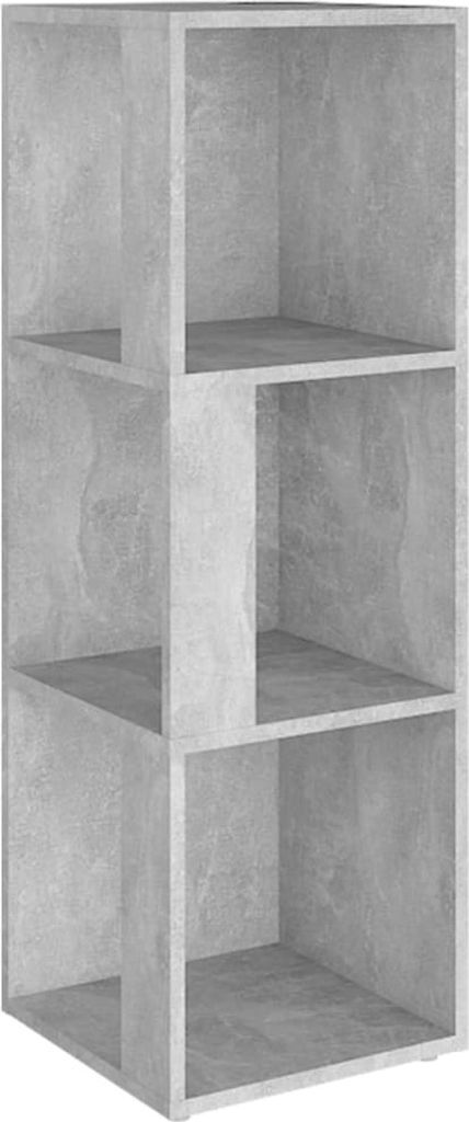 vidaXL rohový regál Concrete Grey 33x33x100 cm Dřevěný Obrázek produktu 
