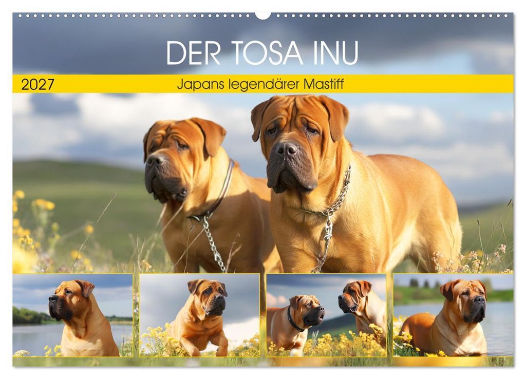 Der Tosa Inu. Japans legendärer Mastiff (Wandkalender 2027 DIN A2 quer), CALVENDO Monatskalender