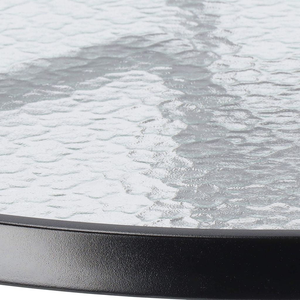 Bistrotisch Metalltisch mit Glasplatte Gartentisch mit Produktbild 3