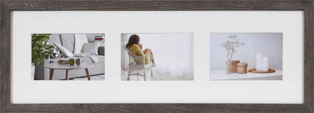 Henzo Fotogalerie Modern 20 x 60 cm, tmavě šedá, pro 3 Obrázek produktu 