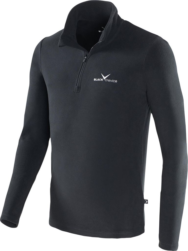 BLACK CREVICE - Herren Fleece Pullover > 170g/m2 | Farbe: Schwarz/Silber | Größe: 3XL