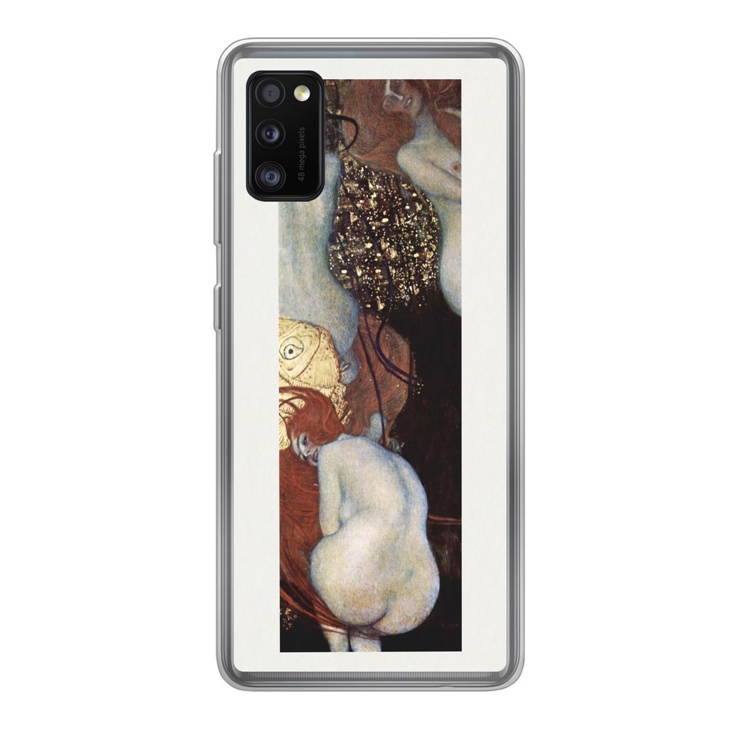 MuchoWow Handyhülle Schutzhülle Hülle für Samsung Galaxy A41 Goldfisch - Gustav Klimt Silikon Softcase Handy Hülle - Mobiltelefon