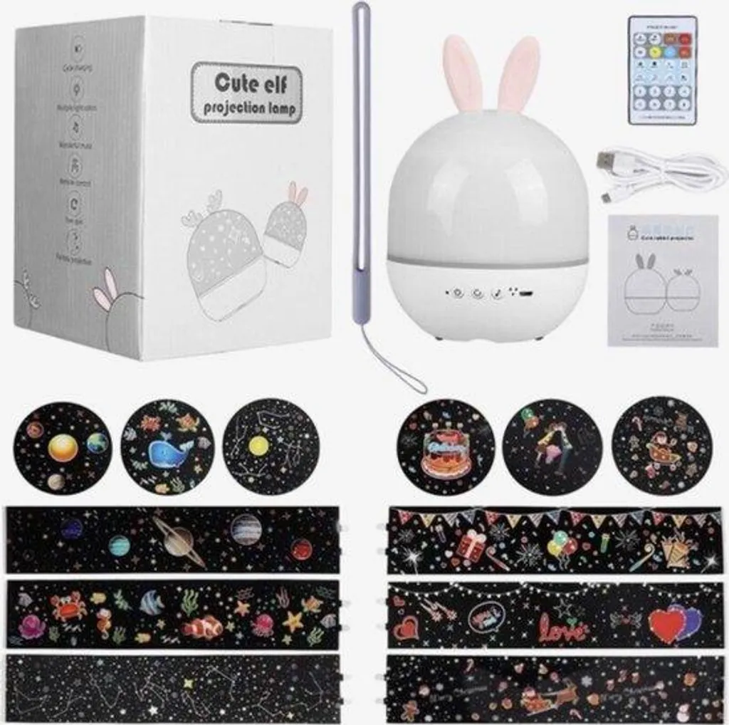 Lampe de chevet enfant projecteur galaxie et veilleuse LED nomade