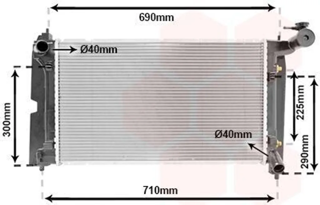 Radiateur moteur haute performance Van Wezel 53002323 Toyota Avensis T25