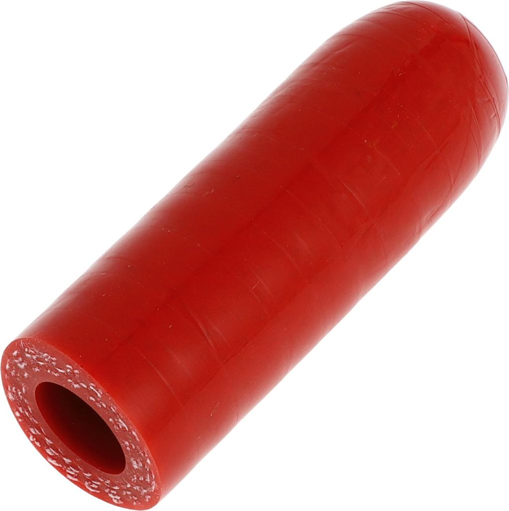 1 Stück 50mm Länge 12mm/0,47" ID Rotes Auto Silikonschlauch Endkappe Silikon Verstärkte Blindkappe für Bypass-Rohr Universal