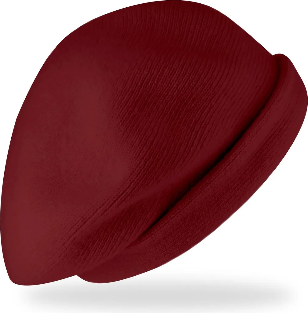 Masque uni en tricot de laine Fiebig ultra doux et chaud pour femme