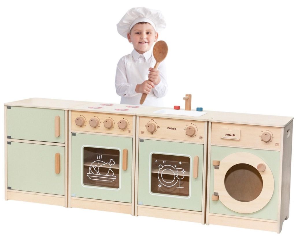 VIGA PolarB, set da cucina in legno XL: lavatrice, piano Immagine del prodotto 