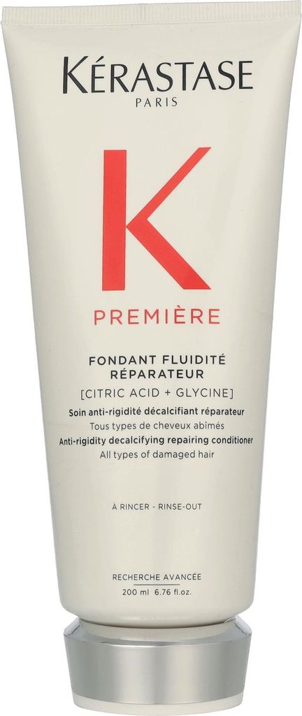 A product shot of a Kérastase Premiere conditioner bottle against a white background.
