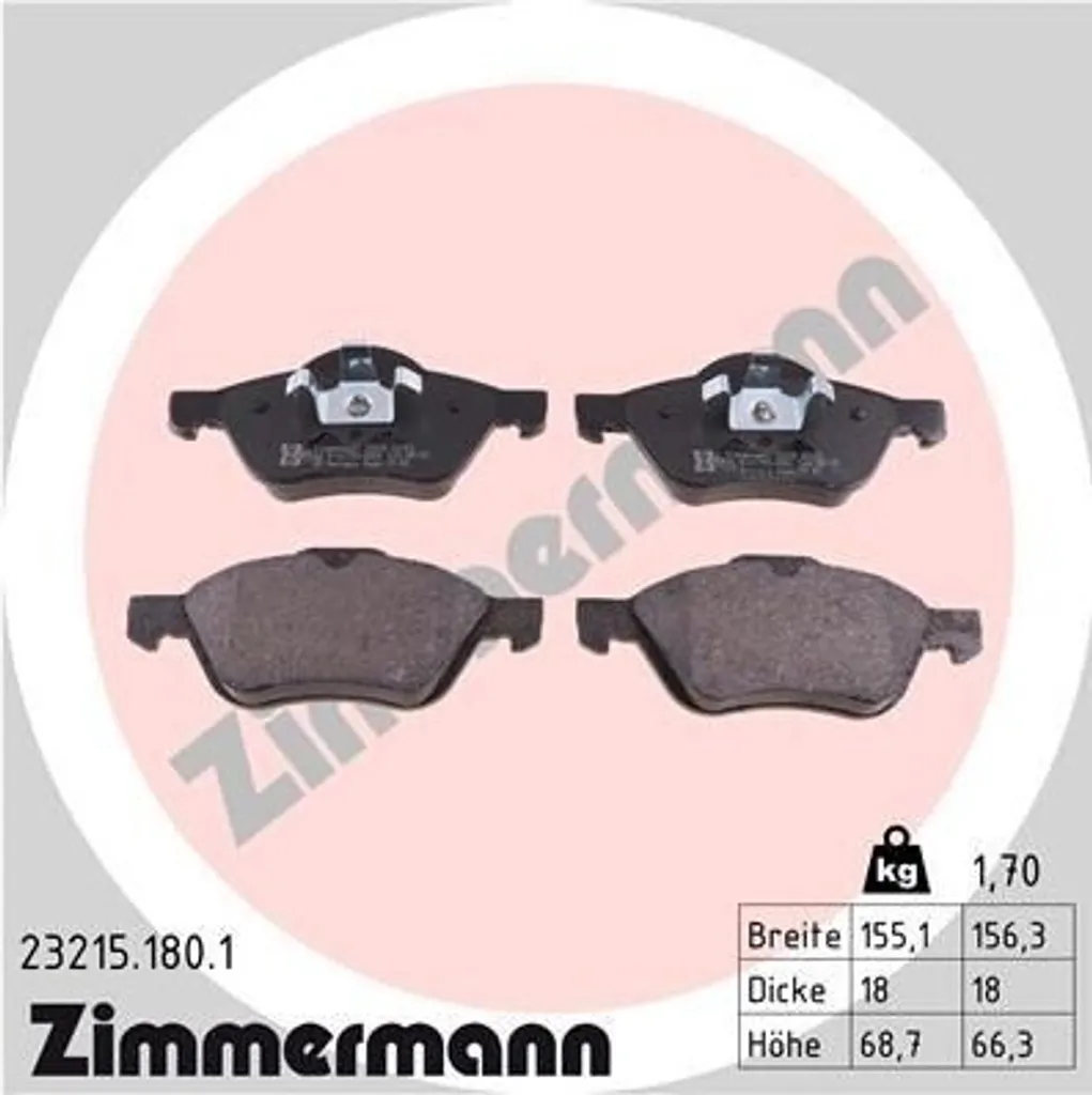 ZIMMERMANN 23215.180.1 Plaquettes de Frein Laguna III et Laguna II