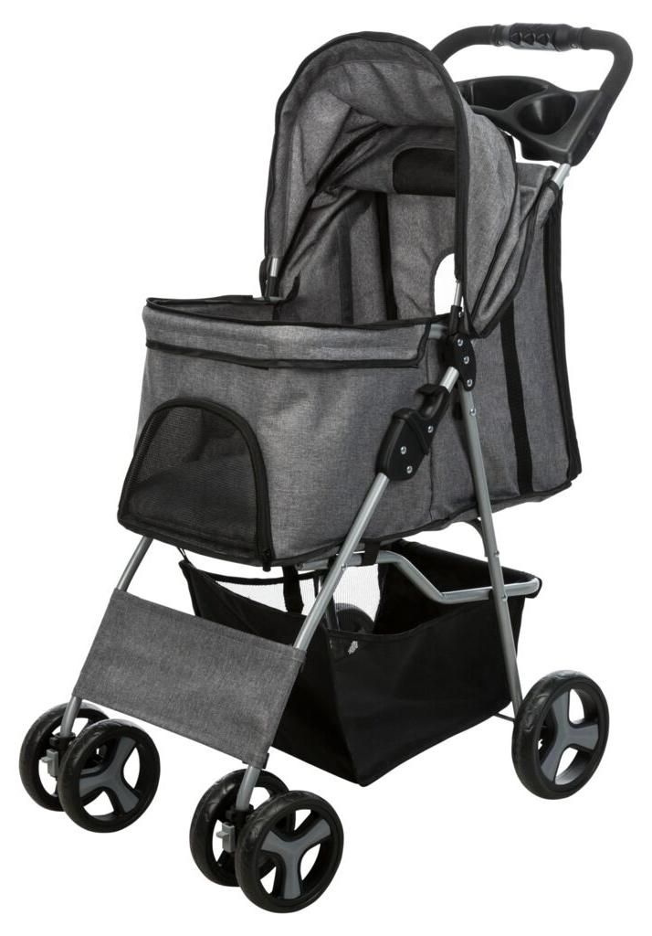 TRIXIE Buggy mit 4 Rädern für Hunde bis 15 kg - grau - 47 × Produktbild 