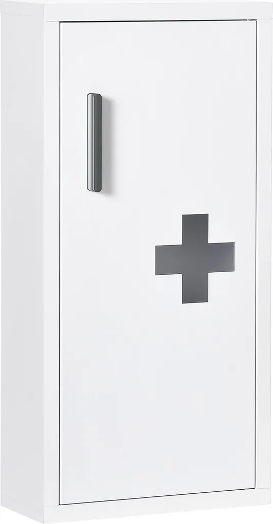 Armadio Medico Bianco Fortuna Lai 3 Scomparti - Organizzatore Farmacia 53cm