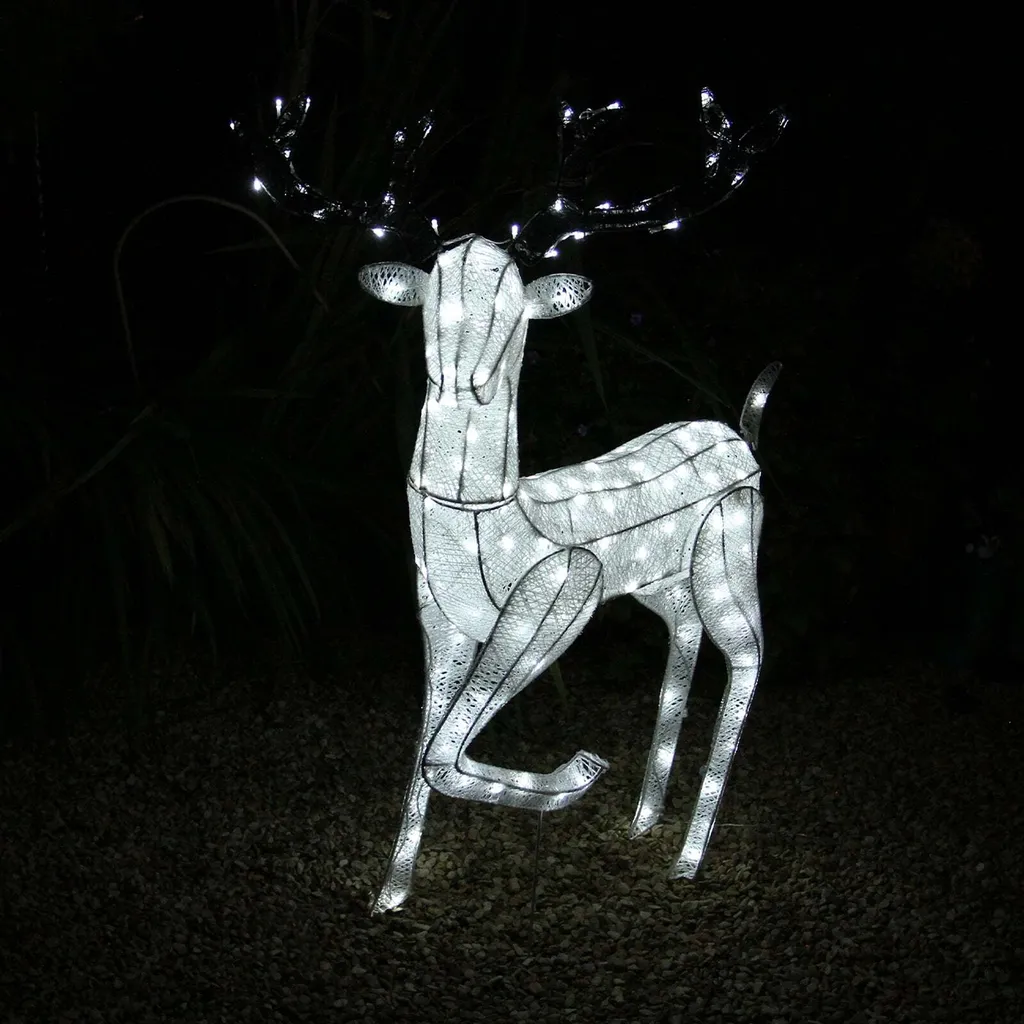Renne de Noël LED 1,2m Extérieur Illuminé avec Minuteur d'Avent - 6