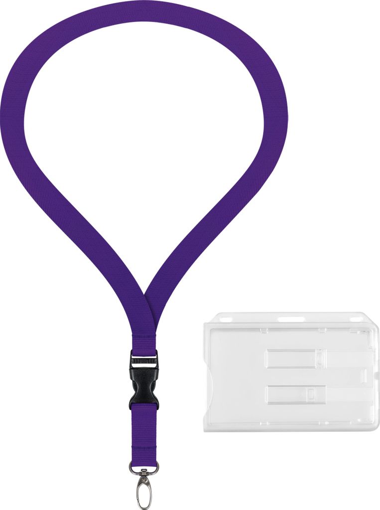 10 Stück SET: 5x Lanyard Lila / Violett Keyholder Produktbild 