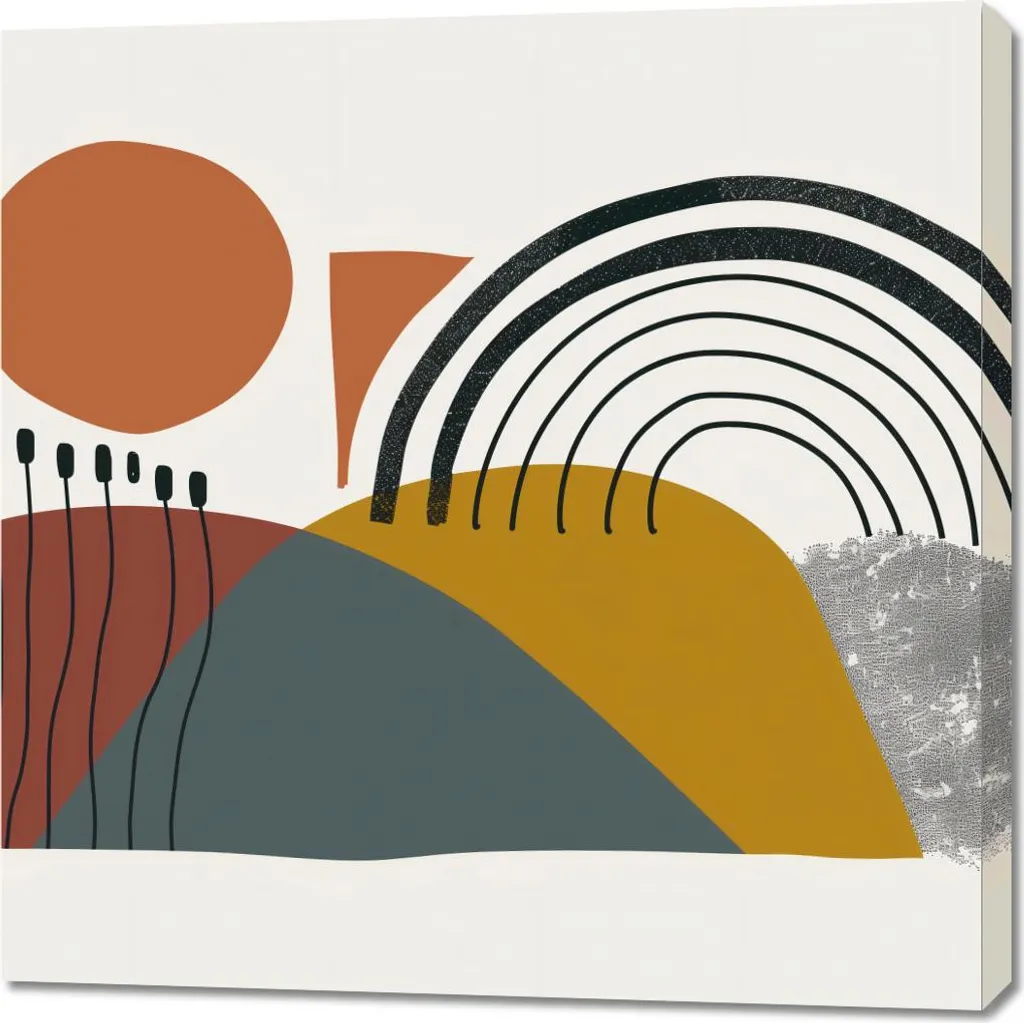 Grand Tableau 90x90 "Coin Ensoleillé" - Déco Moderne pour Mur Vide