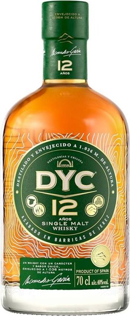 DYC 12 Años Single Malt Whisky Spanien  70.00 cl 40.0 % Produktbild 