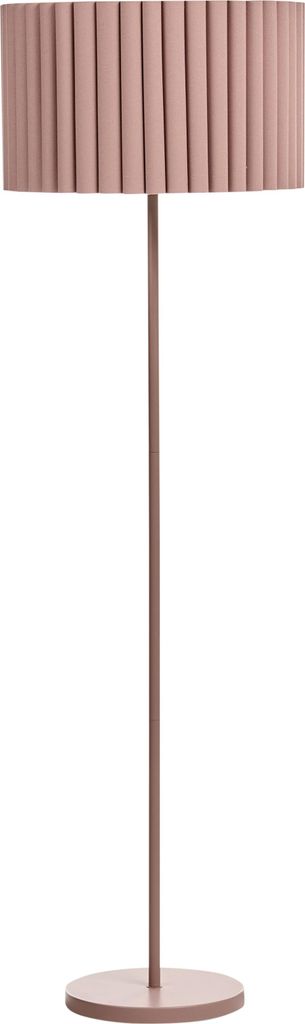 BELIANI Stehlampe Braun Metall 155 cm 1-Flammig Stoffschirm Produktbild 
