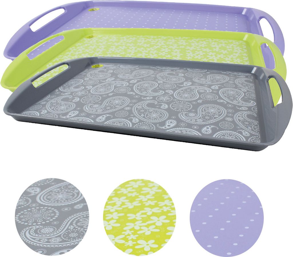 Sustania Tablett Kunststoff 44 x 30,5 x 3  cm farbig 1 Produktbild 