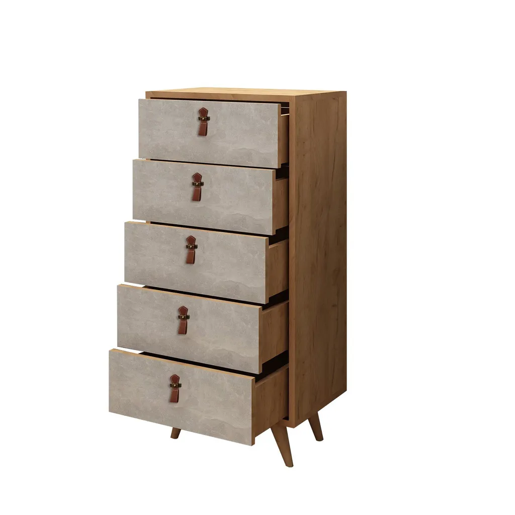 Commode Étagère Chêne Anti-Rayures : Solution Rangement Durable 103 cm